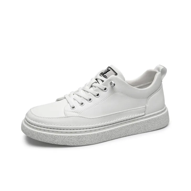 Playboy Playboy Cushioning Wear-Resistant Low-Top Casual Leather Skateboard Shoes Men's Black-0