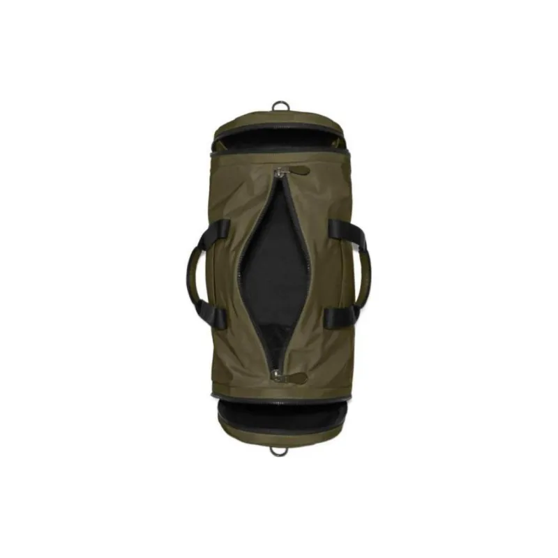 COACH Ma Natural Soft Calfskin With Nylon Gym Bag Shoulder Bag Crossbody Bag Handbag Large Size Men's Olive Green-2