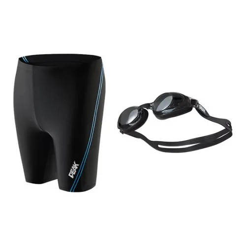 PEAK Swimming Sets Polyester Elastane Seaside Vacation With Hot Spring Men's Black