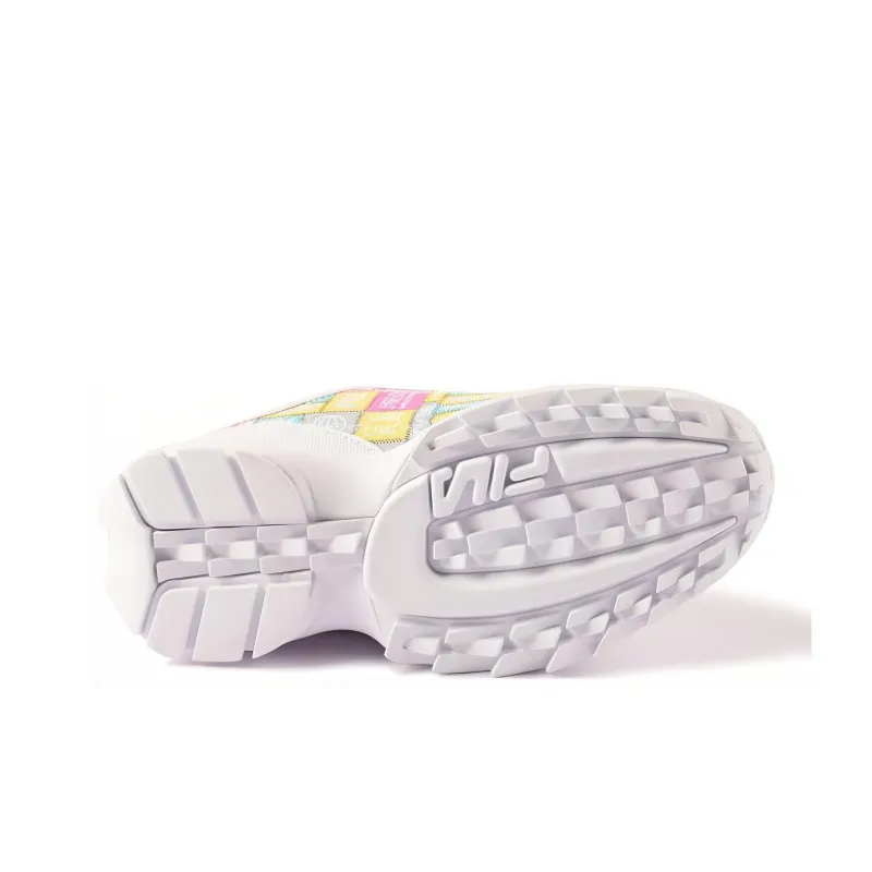 FILA Disruptor 2 Durable Breathable Balanced Lightweight Low-Top Running Shoes Women's White-5