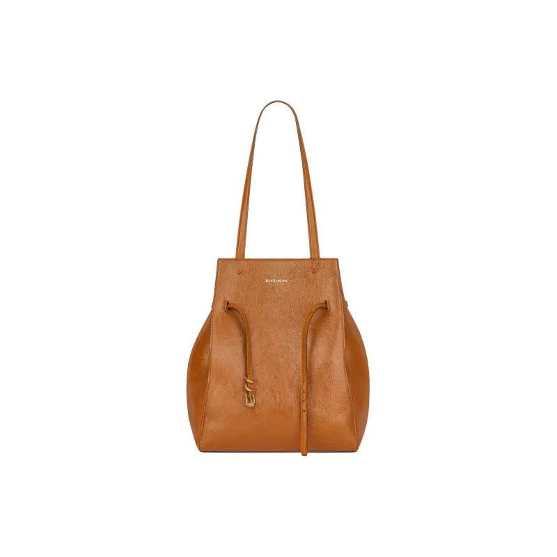 GIVENCHY Buffalo Leather Tote Bag Shopping Bag Crossbody One Shoulder Handbags Small Size Women's Caramel-1
