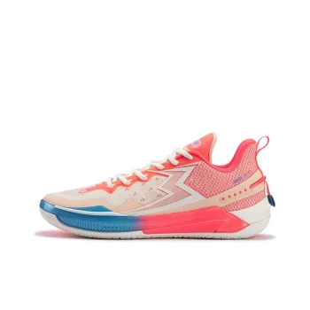 361° BIG3 5.0 Quick Basketball Shoes Unisex Low Top Feather White/Smoothie Peach