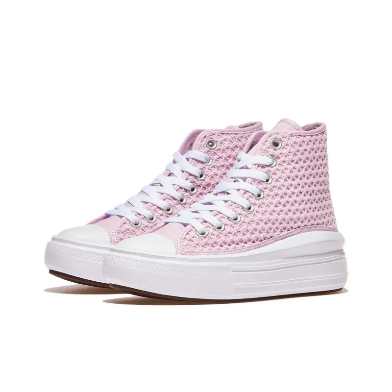 Converse Chuck Taylor All Star Move Anti Slip Wear Resistant High Top Canvas Shoes Women's Pink-2