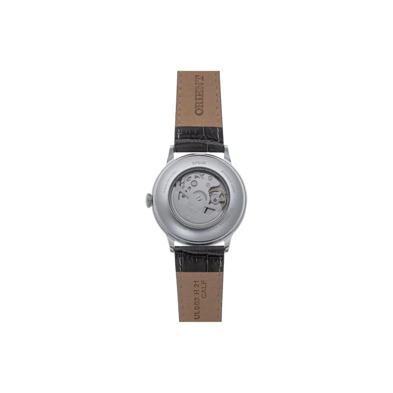 ORIENT Manual Mechanical Movement Leather Strap Watch 40.5mm Men's Watches Gray Dial-1