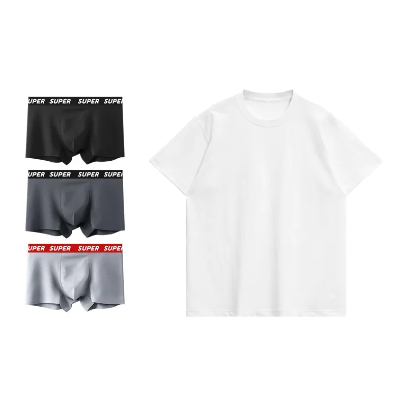 WHITE HOT x SUPER Underpants Men's Combo Set-4