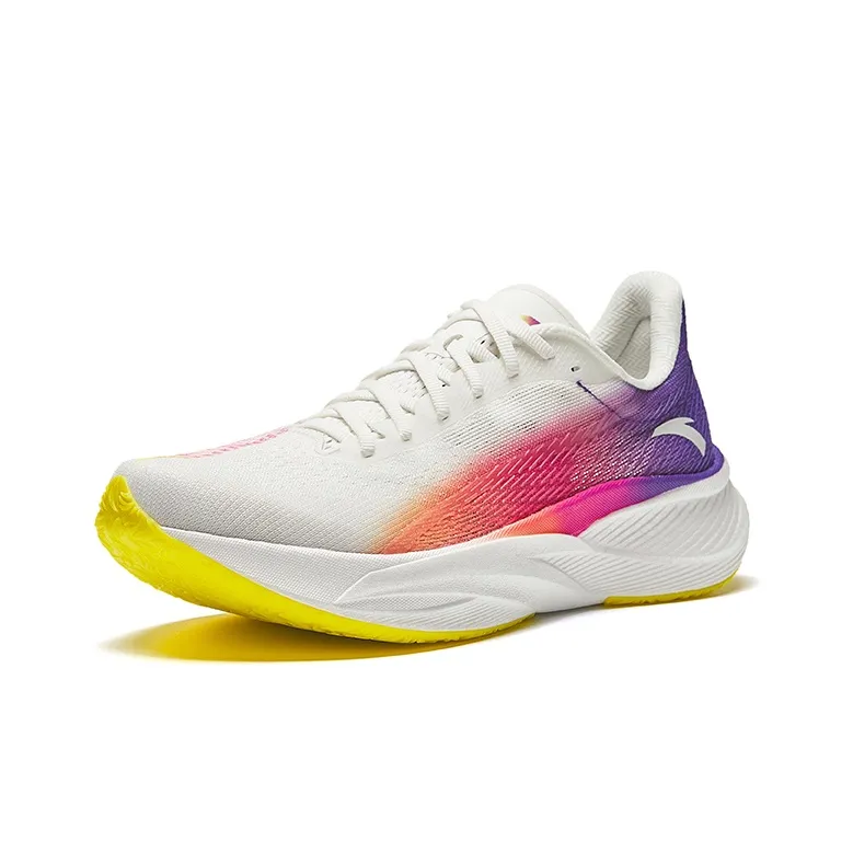 Anta Running Collection Cushioned Slip Resistant Abrasion Resistant Low Top Marathon Running Shoes Men's Grass Purple-1