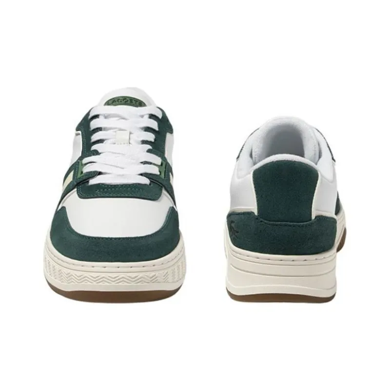 LACOSTE Low Top Skateboard Shoes Men's White Green-3