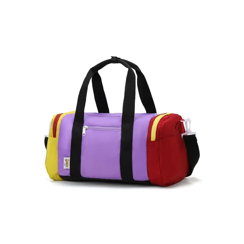 VANWALK Polyester Travel Shoulder Bag Crossbody Bag Handbag Regular Unisex White/Purple-14