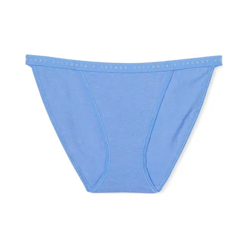 Victoria's Secret PINK Stretch Cotton String Bikini Panty/Blue Bonnet Underpants Women's 1 Pack Blue