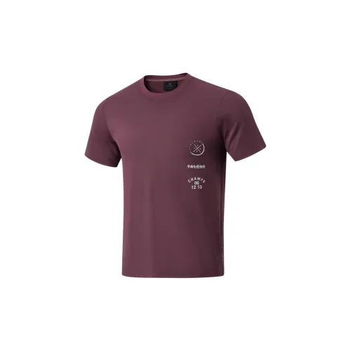 LINING Wade Collection T-Shirts Men Dark Red Purple