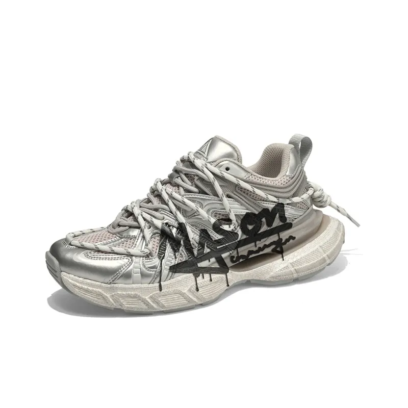 Masongarments Cage Series Abrasion Resistant, Breathable, Lightweight, Height Increasing Low Top Chunky Sneakers Unisex-42
