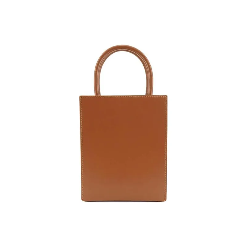 LOEWE Smooth Calf Leather Tote Bag, Shopping Bag, Handbag Regular Women's Brown-4