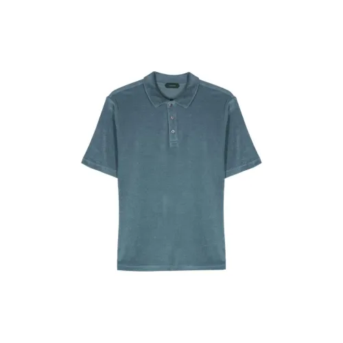 Zanone Polo Shirts Men Ocean Blue