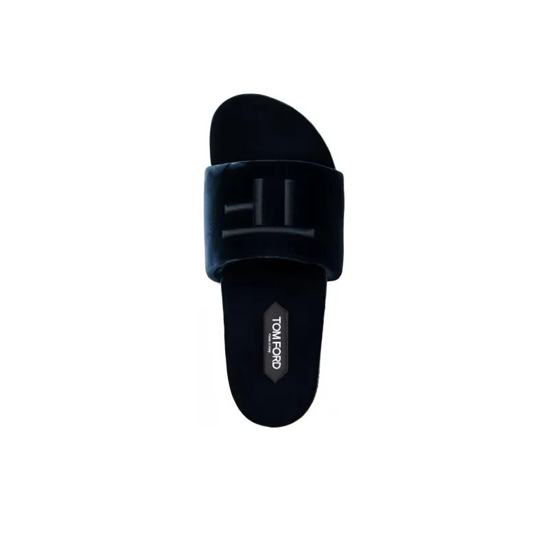 TOM FORD Embroidered-logo Detail Slides-3