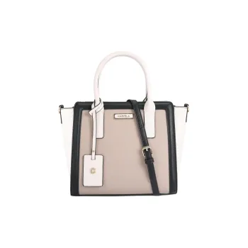 Kurt Geiger London Leather Tote Bag Shopping Bag Shoulder Bag Crossbody Bag Handbag Medium Size Women's White & Black