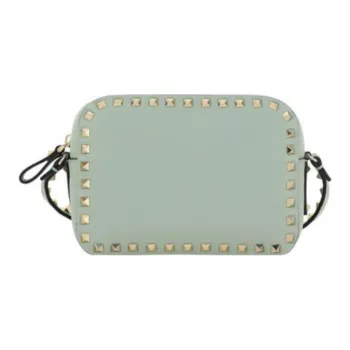 Valentino Rockstud Calfskin Camera Bags Crossbody Bag Shoulder Bag Women's Aqua Green