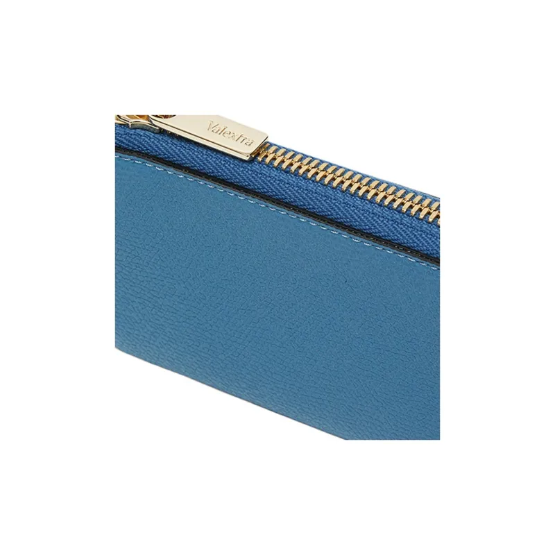 Valextra Millepunte Calfskin Card Holder, Wallet Women's Cobalt Blue-3