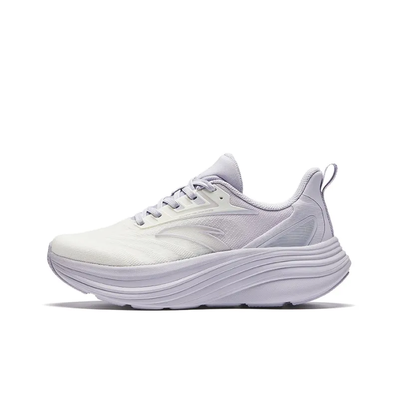 Anta Breathable Height Increasing Low Top Running Shoes Women's Light Purple Gray-0