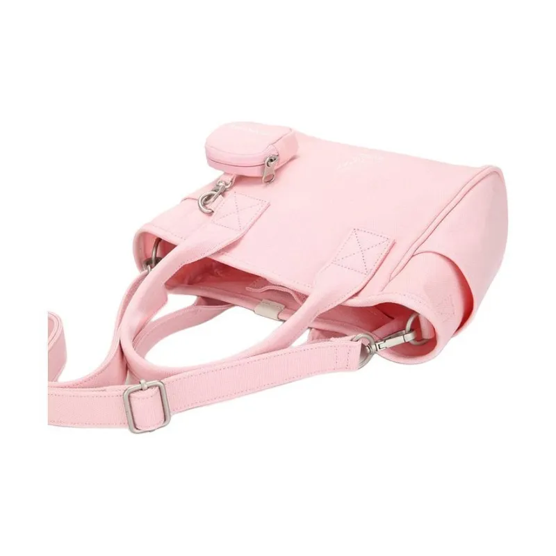 KANGOL Cotton Tote Bag Shopping Bag Shoulder Bag Crossbody Bag Handbag Women's Pink-3