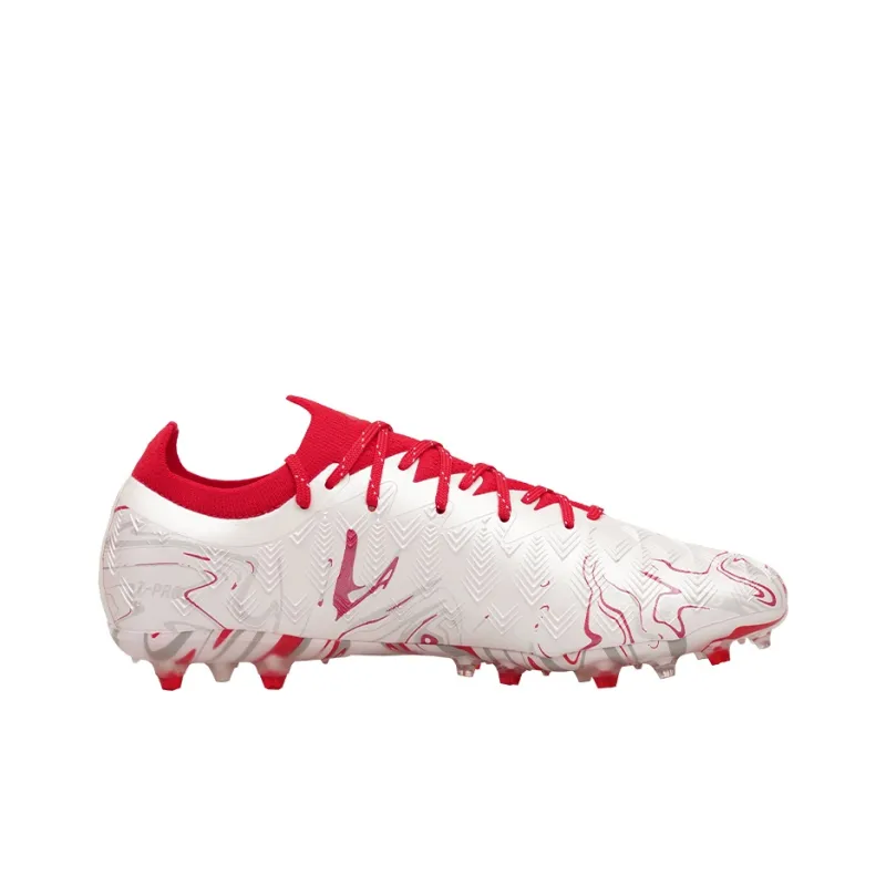 KELME MG Rubber Short Studs Lightweight Coverage Soccer Shoes Men's White Red-1