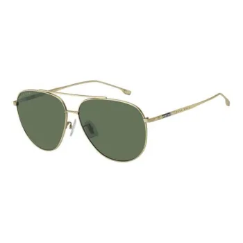HUGO BOSS Stainless Steel Aviator Sunglasses Men's Gold