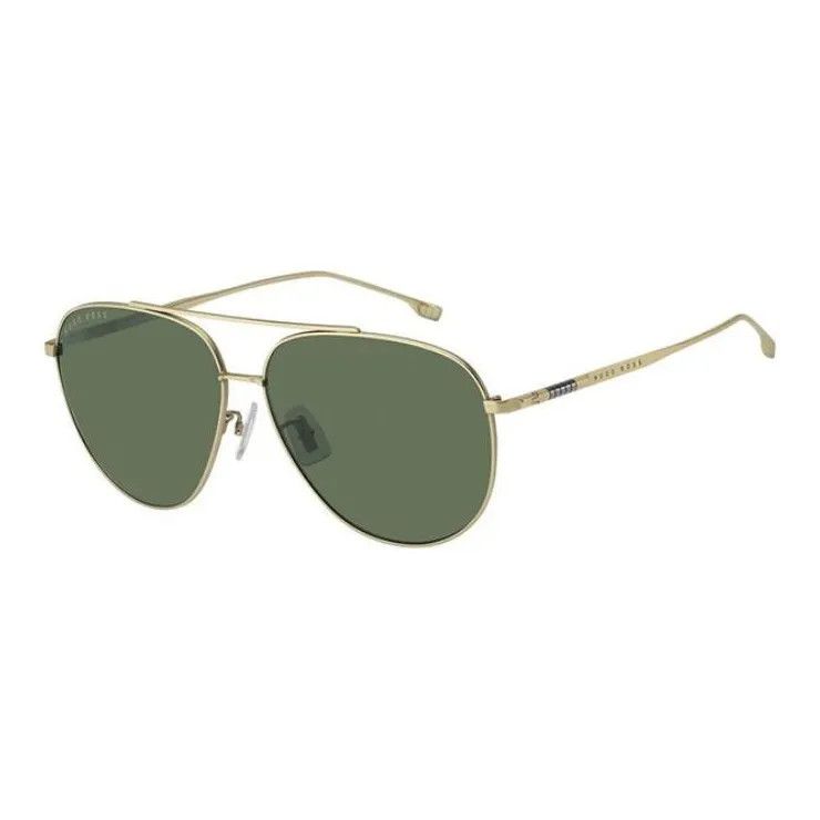 HUGO BOSS Stainless Steel Aviator Sunglasses Men's Gold-0