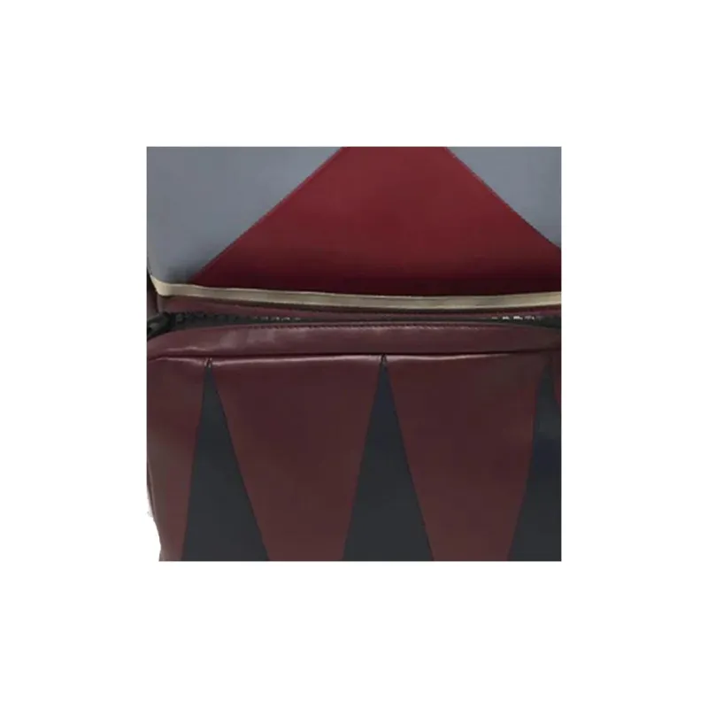 Valentino Calfskin Backpack Men's Red & Brown & Blue & Black-2