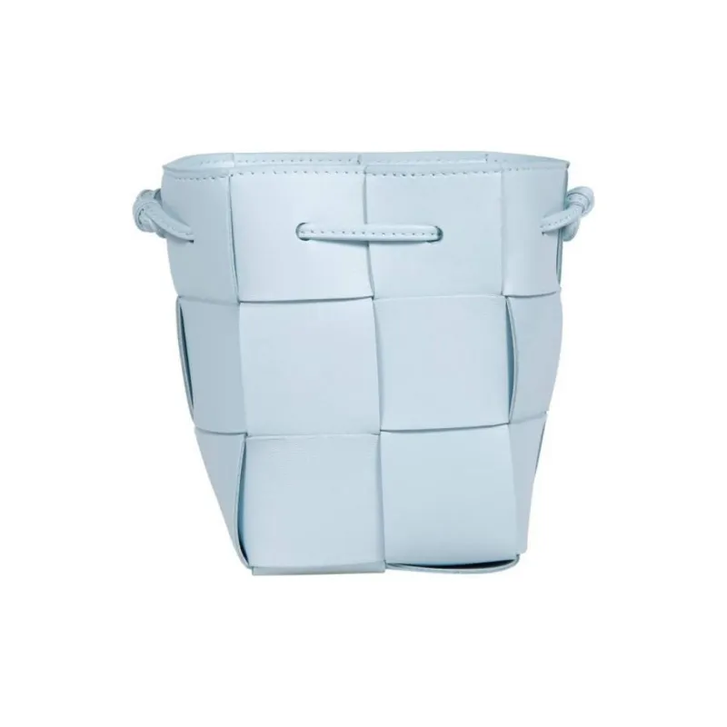 Bottega Veneta CASSETTE Sheepskin Bucket Bag, Shoulder Bag, Crossbody Bag Mini Women's Light Blue-0