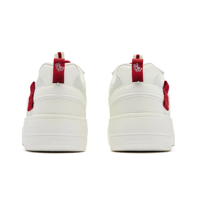 QIAODAN Skateboard Shoes Men Low Top Ivory Iron Red-6