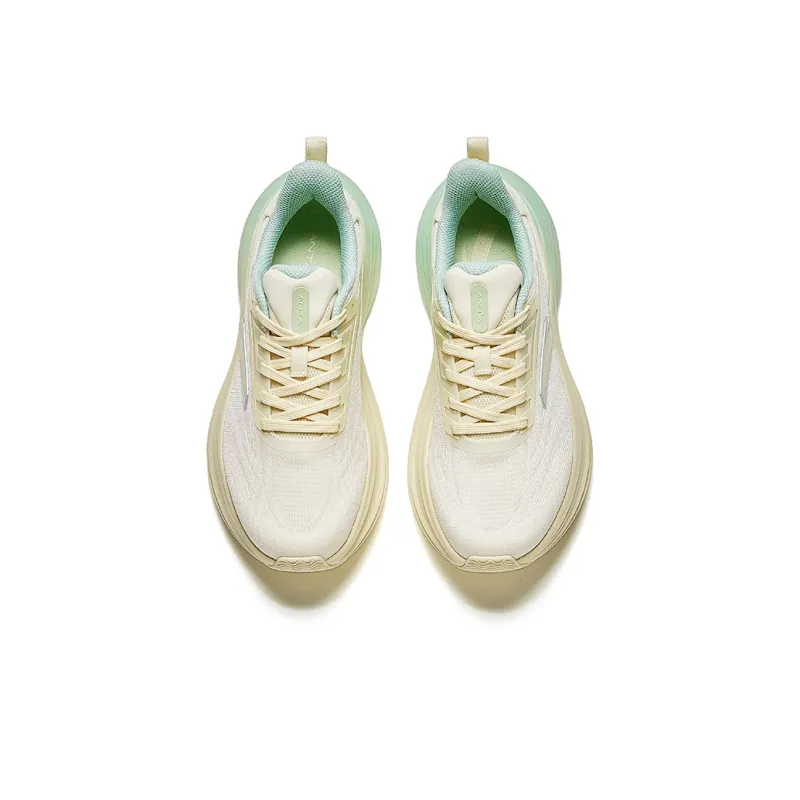 Anta Height Increasing Breathable Low-Top Running Shoes Women's White Cyan-2