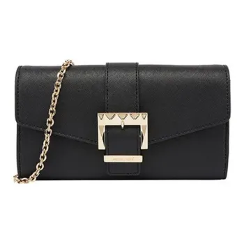 MICHAEL KORS Cross-Grain Cow Leather Evening Party Bag Wallet Shoulder Bag Crossbody Bag Regular Women's Black