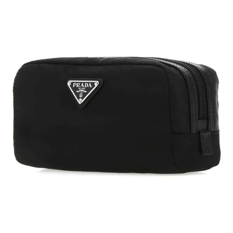 PRADA Recycled Nylon Clutch Men's Black-1