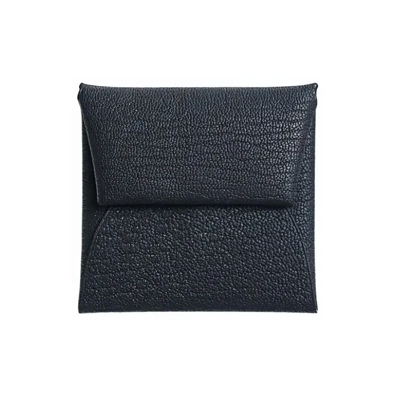 HERMES Bastia Chevre Mysore Goatskin Card Holder, Coin Purse Women's Thorn Sea Blue & Light Purple Red-0