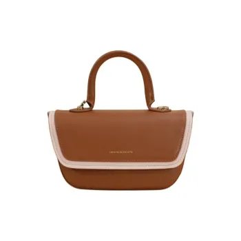 TOMATO&POTATO Cow Leather Handbag Regular Women's Brown/Apricot