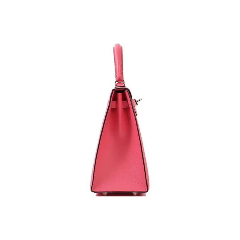HERMES Kelly Epsom Leather Kelly Bag One Shoulder Handbags Women's 8W Rose Azalea New Lip Balm Powder-2