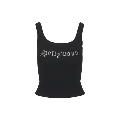 PRINCESS POLLY SO FAMOUS TOP Tank Tops Women's Black
