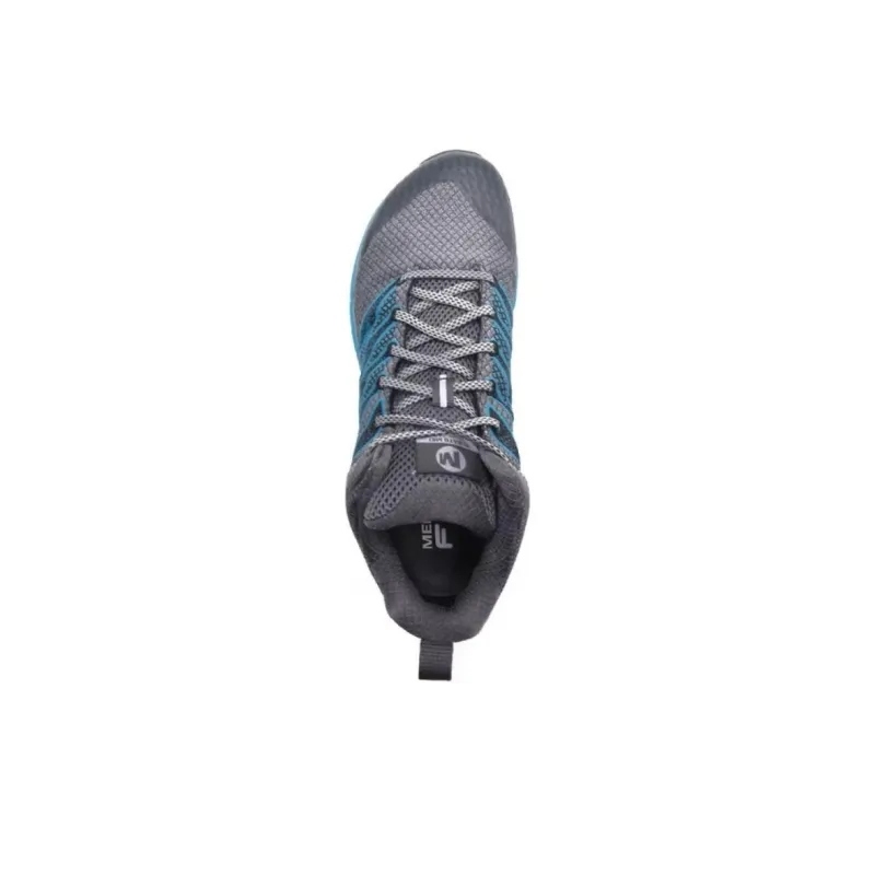 MERRELL Rubato Mid Gore-Te Cushioning Wear-Resistant High-Top Outdoor Shoes Men's Gray Blue-3