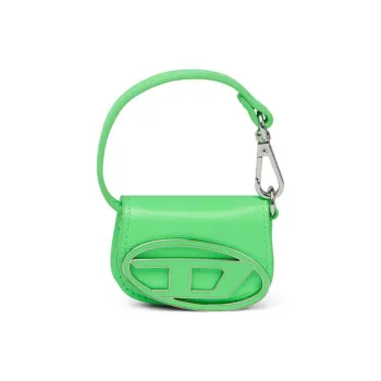 DIESEL Cow Leather 1DR Bag, Portable Crossbody Bag, Shoulder Bag Women's Neon Green