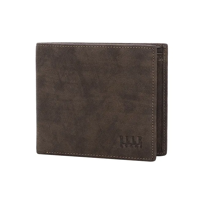 ELLE HOMME Cow Leather Wallet Regular Men's Coffee-2