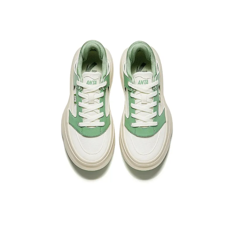 Anta Cookie Doodoo Anti Slip Wear Resistant Low Top Skateboard Shoes Women's Green-2