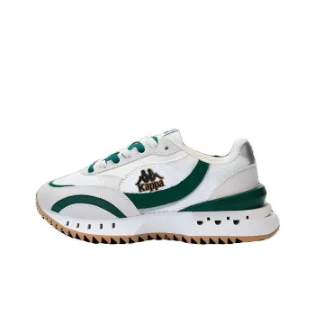Kappa Cushioned Slip Resistant Low Top Casual Running Shoes Unisex White Green