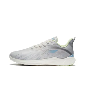 LiNing Qingyi Cushioned Wear Resistant Breathable Low Top Running Shoes Men's Gray