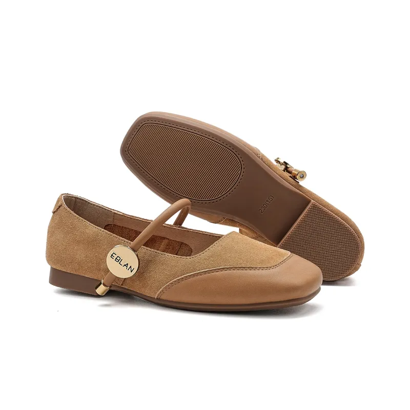 EBLAN Casual Single Shoes Women's Camel-4