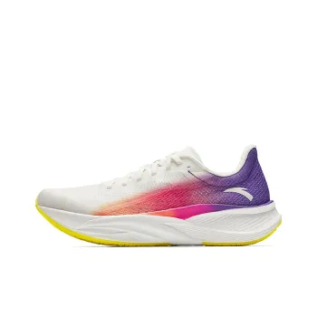 Anta Running Collection Cushioned Slip Resistant Abrasion Resistant Low Top Marathon Running Shoes Men's Grass Purple