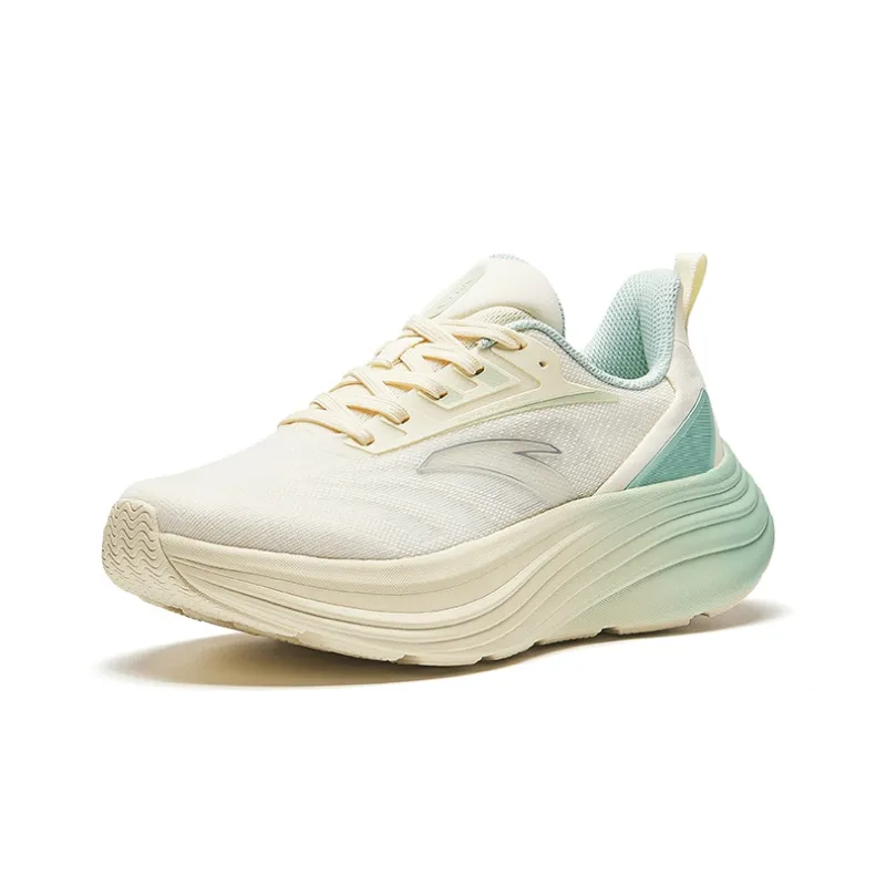 Anta Height Increasing Breathable Low-Top Running Shoes Women's White Cyan-1