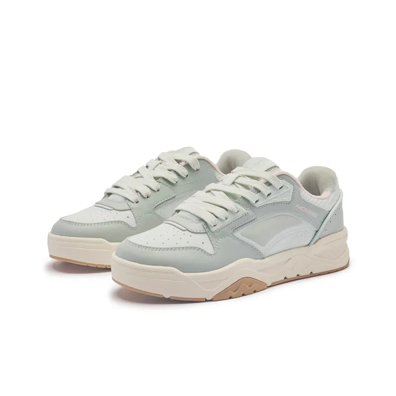 QIAODAN Skateboard Shoes Women's Low Top Light Transparent Green Light Mist Green-4