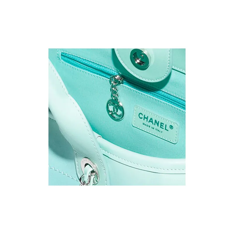 CHANEL Calfskin Beach Bag, Shoulder Bag, Crossbody Bag, Handbag Women's Turkish Blue-3