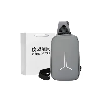 Dusen Kangaroo Membrana Dermalis Sling Bag Regular Unisex Dark Gray/Light Gray/Black/Blue