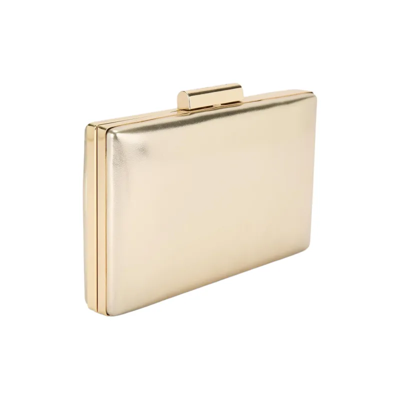Kurt Geiger London Leather One Shoulder Crossbody Clutches Women's Gold-1