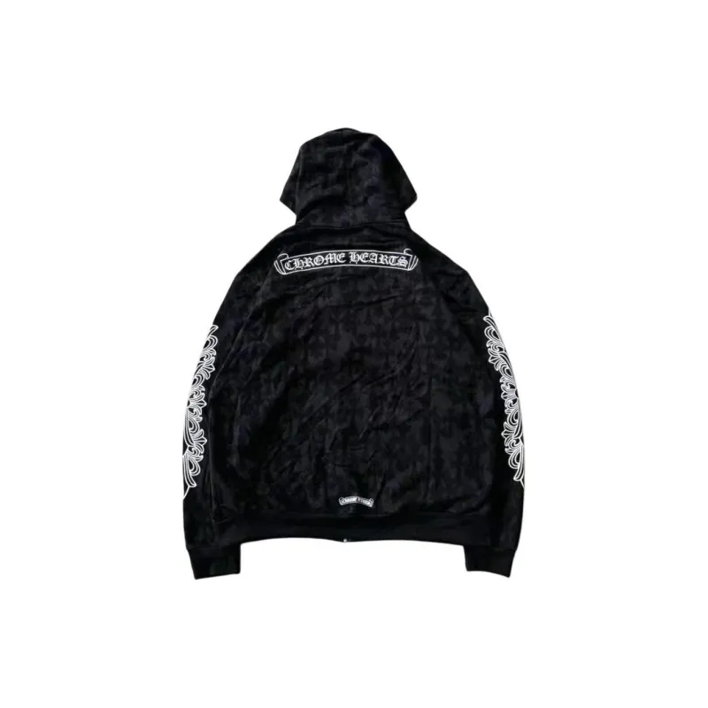 Chrome Hearts Plus Cross All Over Print Zip Up Hoodie-1